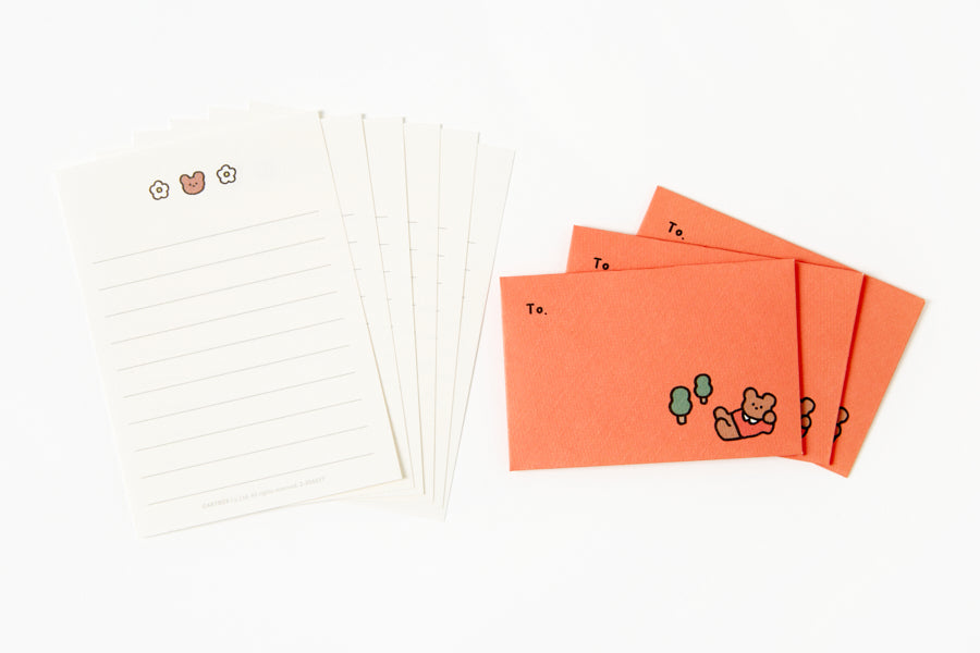 Red Bear Letter Paper