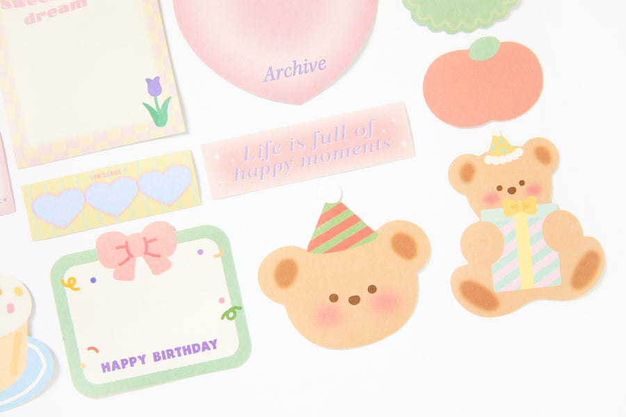 STICKER PACK BEAR CONE HAT