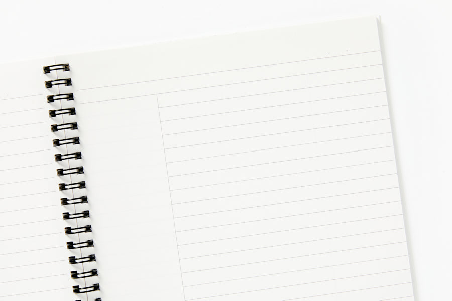 Simple Cornell Notes Sprial Notebook - Ivory