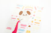 Cute Animal Dress-Up Sticker - Puppy Spa