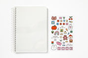 Transparent Cover Spiral Notebook - Heart Bear