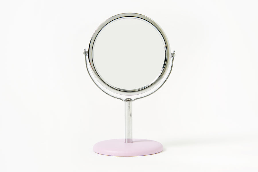 Round Standing Desk Mirror (Glitter Cat)