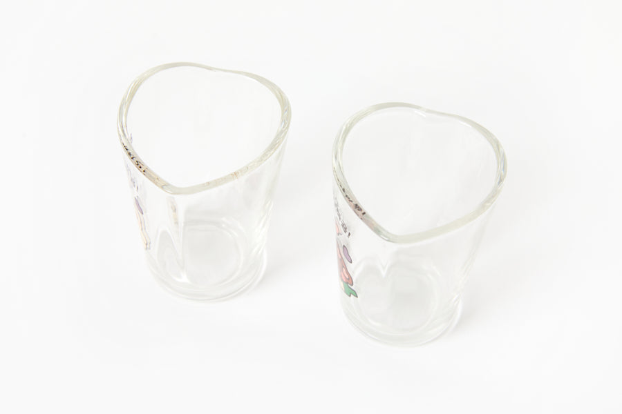 HEART SHAPED SOJU GLASS SET BEAR 2P