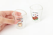 HEART SHAPED SOJU GLASS SET BEAR 2P