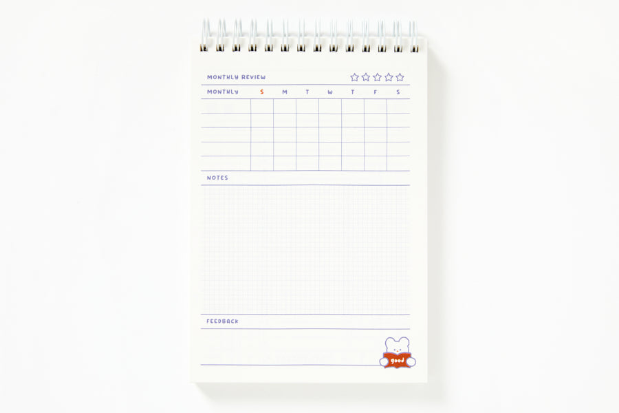 4-Month Study Planner - Rabbit Headphones