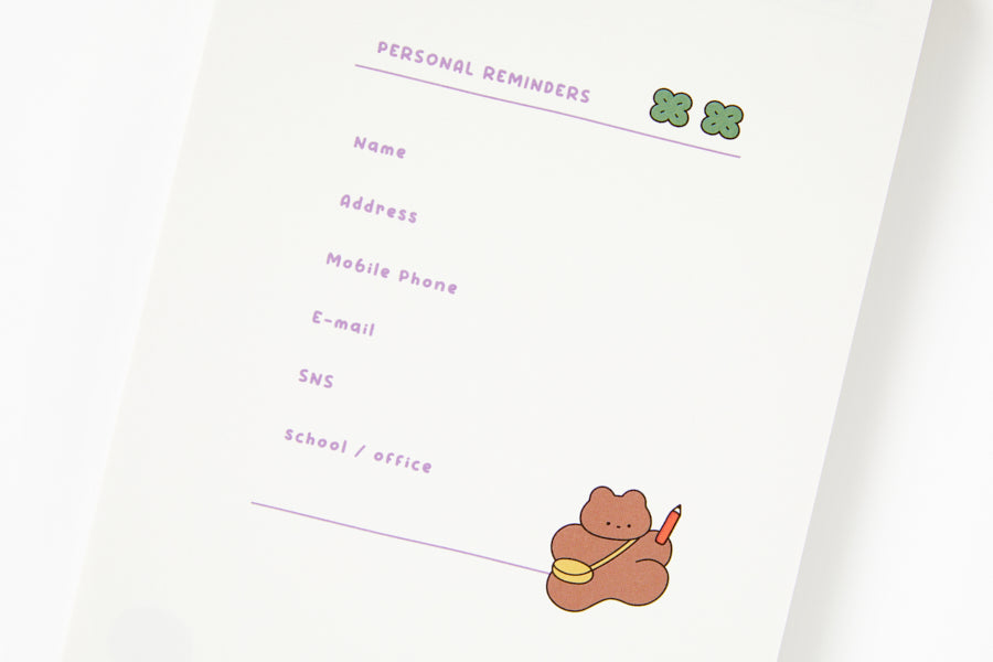 PLANNER 4 MONTHS GOMI BEAR
