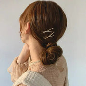 Hair Pin Glitter X Cross (1pc)