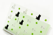 NOTE SP CLOVER RABBIT BLACK N WHITE PP LARGE