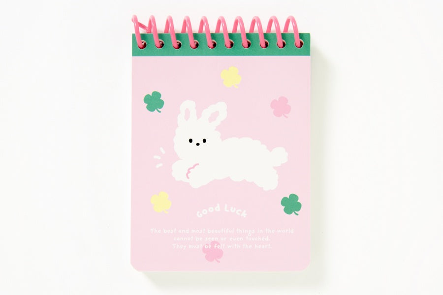 MEMONOTE PINK RABBIT GOOD LUCK