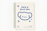 A5 Spring Notebook - Puppy (Ivory)