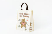 Reusable Shopping Bag - Brown Bear "Good Things Are Coming"