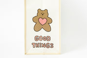 Reusable Shopping Bag - Brown Bear "Good Things Are Coming"