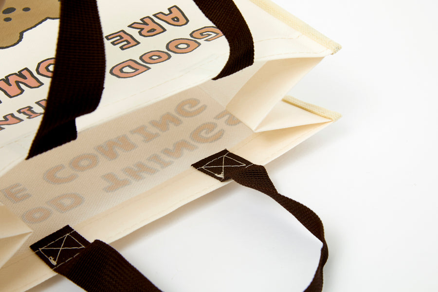 Reusable Shopping Bag - Brown Bear "Good Things Are Coming"