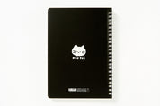 A5 Spring Notebook - Cat (Black)