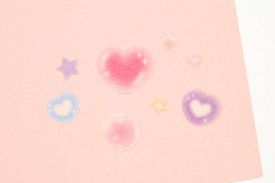 STICKER ROLL GLITTER HEART