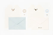 LETTER PAPER DOME WHITE BEAR