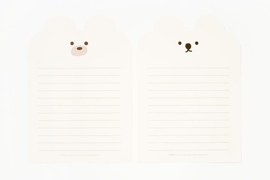 LETTER PAPER DOME WHITE BEAR