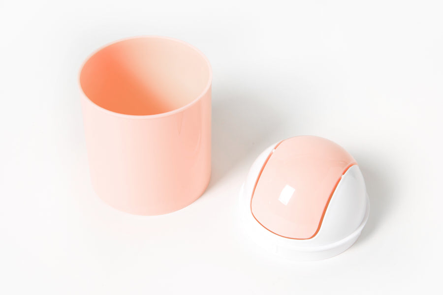 MINI STICKER WASTE BASKET PINK CAT