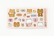 MINI STICKER WASTE BASKET PINK CAT