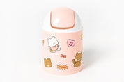 MINI STICKER WASTE BASKET PINK CAT