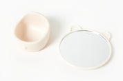 DESK MIRROR IVORY CAT SHAPE