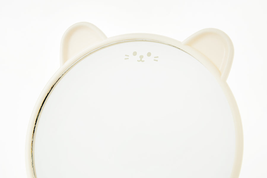 DESK MIRROR IVORY CAT SHAPE