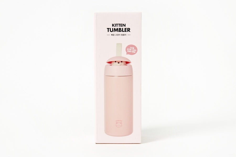 TUMBLER PEEKING CAT PINK (350ML)