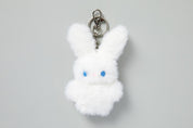 BAG CHARM WIRE EARS WHITE RABBIT