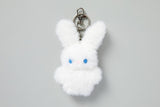 BAG CHARM WIRE EARS WHITE RABBIT
