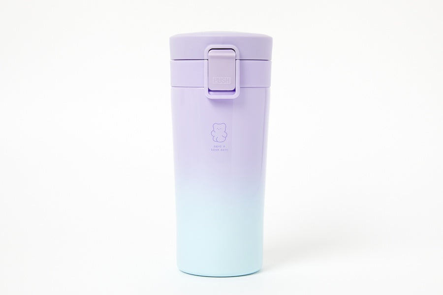 BUTTON TUMBLER GRADIENT PURPLE MINT 380ML