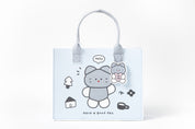 FELT SHOPPING BAG CAT MEDIUM
