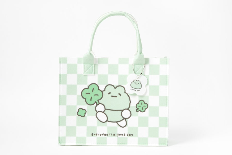 FELT SHOPPING BAG FROG MEDIUM