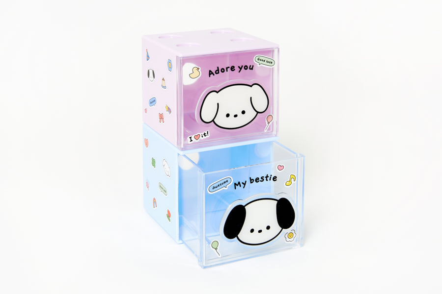 BLOCK ORGANIZER BLUE PUPPY