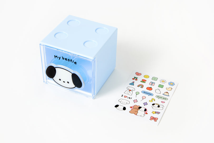 BLOCK ORGANIZER BLUE PUPPY