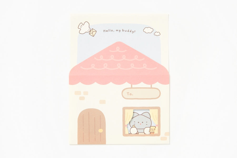 LETTER PAPER CAT WINDOW