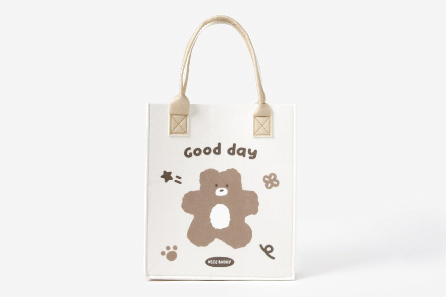 FELT SHOPPING BAG BEAR SMALL