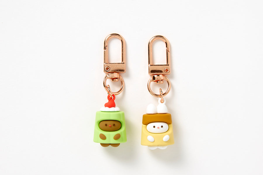 PUDDING RABBIT BEAR KEY RING SET