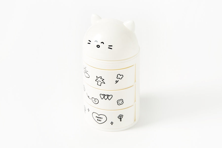 CYLINDER DRAWER WHITE CAT