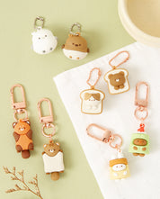 PUDDING RABBIT BEAR KEY RING SET