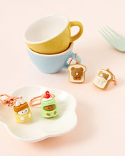 COUPLE KEY RING SET BREAD CAT & BEAR