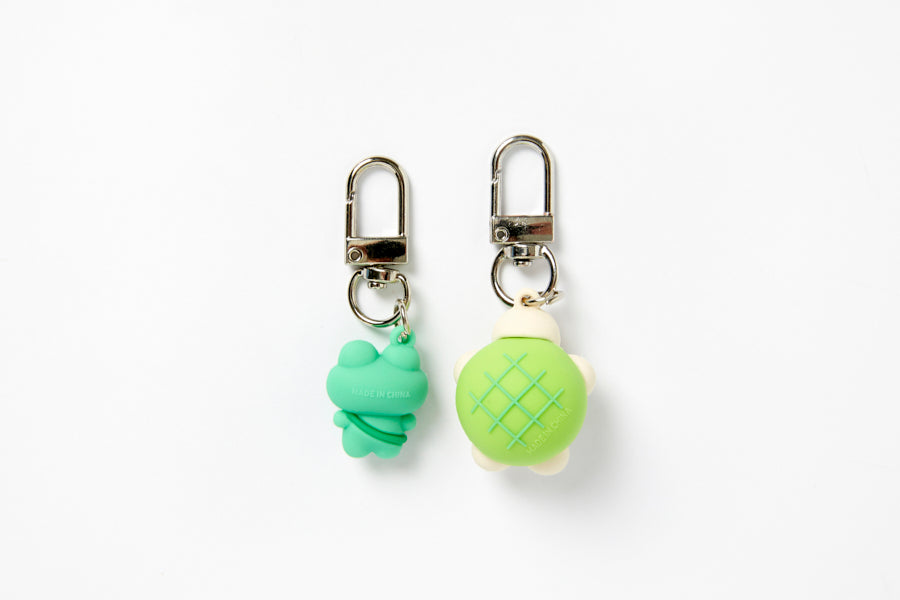 COUPLE KEY RING SET FROG TURTLE CLOVERS