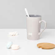 MUG WITH LID & SPOON: CAT (440ML)