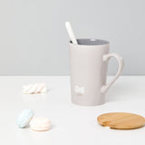 MUG WITH LID & SPOON: CAT (440ML)