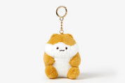 BAG CHARM CHUBBY CHEEK HAMSTERS BROWN