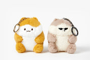 BAG CHARM CHUBBY CHEEK HAMSTERS BROWN