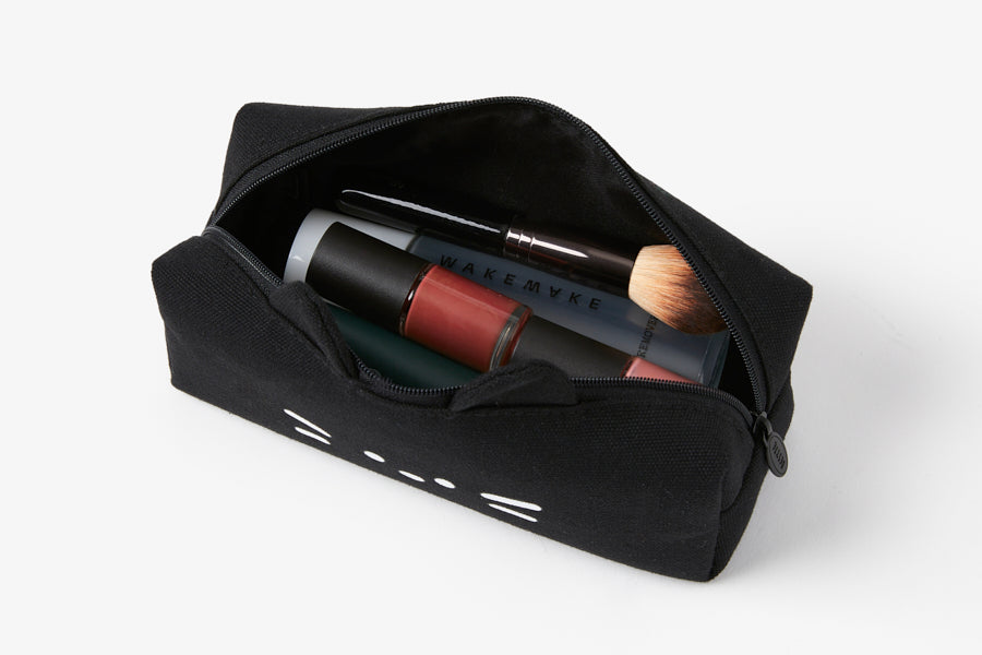 MULTI POUCH COTTON BLACK CAT