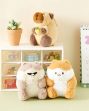BAG CHARM CHUBBY CHEEK HAMSTERS BROWN