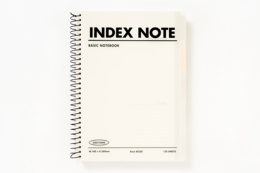 NOTE PP COVER INDEX BASIC WHITE