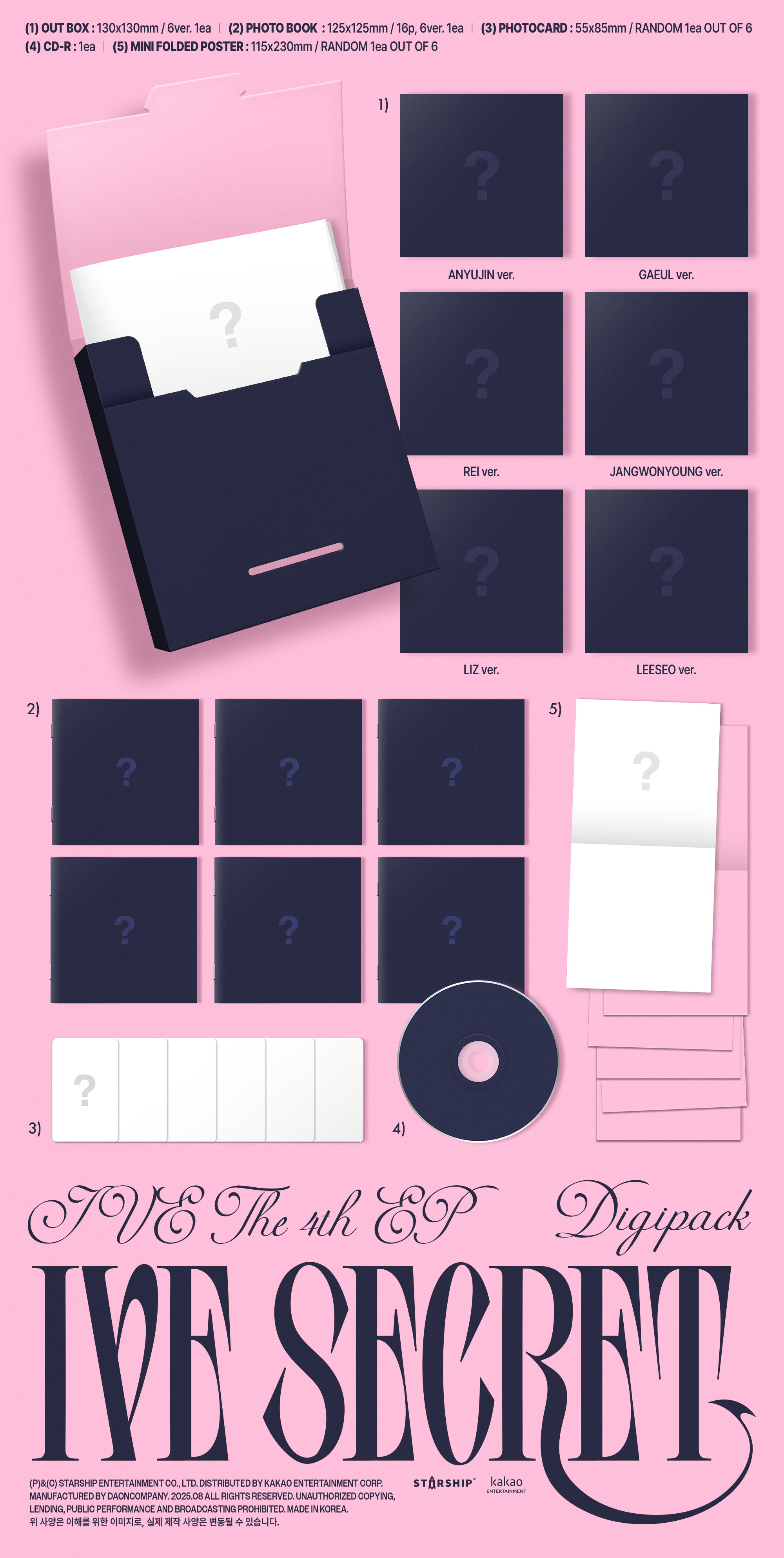 [Pre-Order] IVE 4th Ep: Ive Secret [Digipack]