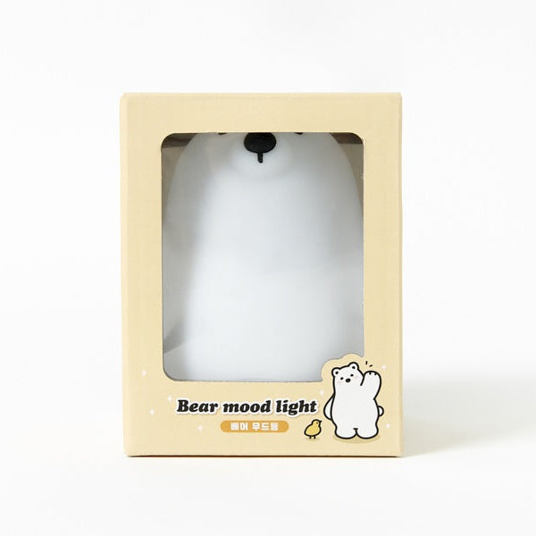 Bear mood light in a beige box on a white background